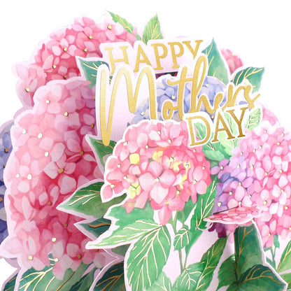 Paper Scapes Mother's Day Card 3D Pop Up Hydrangeas Happy Mother's Day Scene