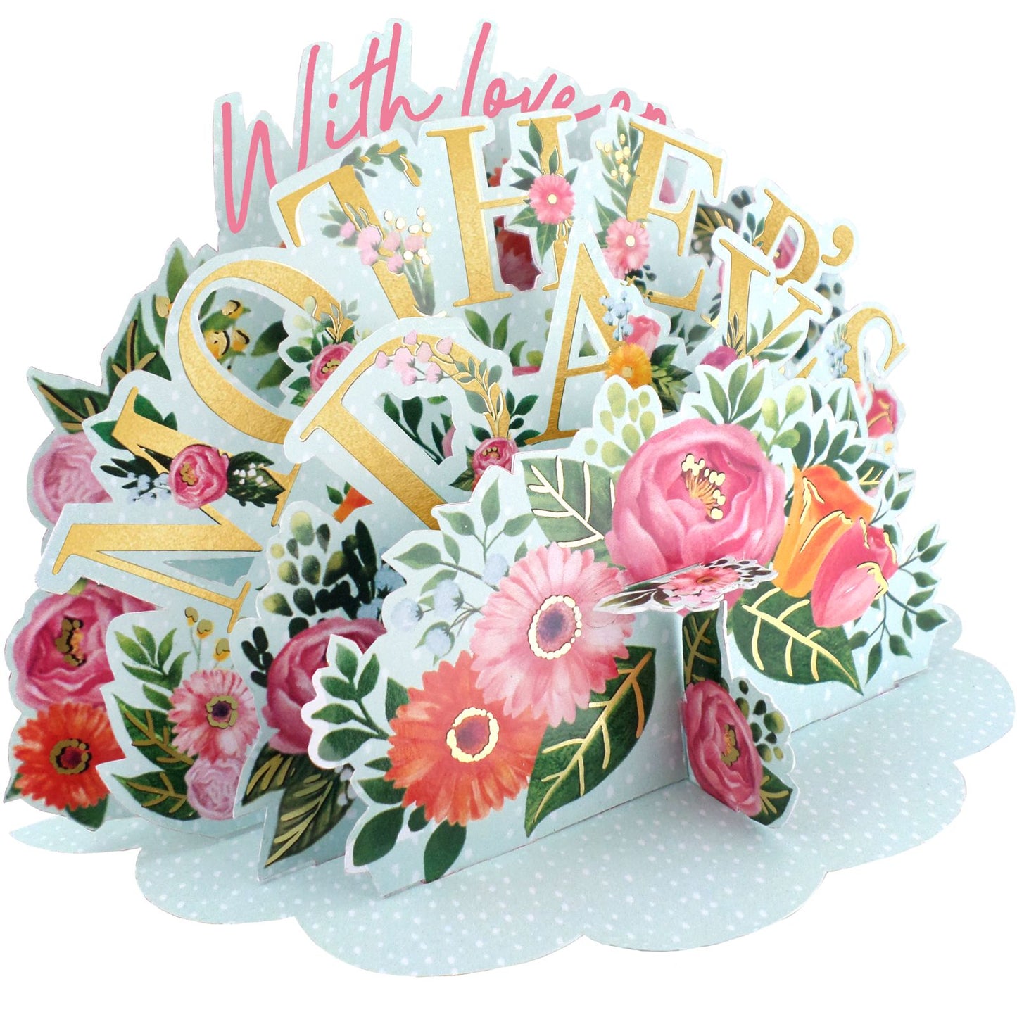 Paper Scapes Mother's Day Card 3D Pop Up Floral With Love On Mother's Day Scene