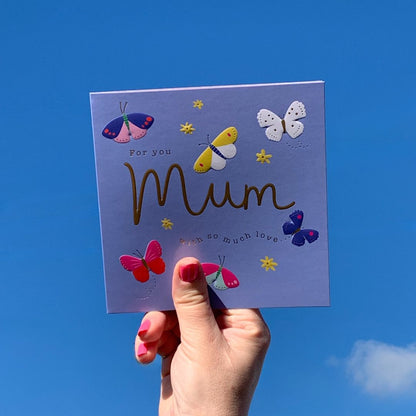 Wildflower For You Mum Butterfly Hugs! Contemporary Mother's Day Card