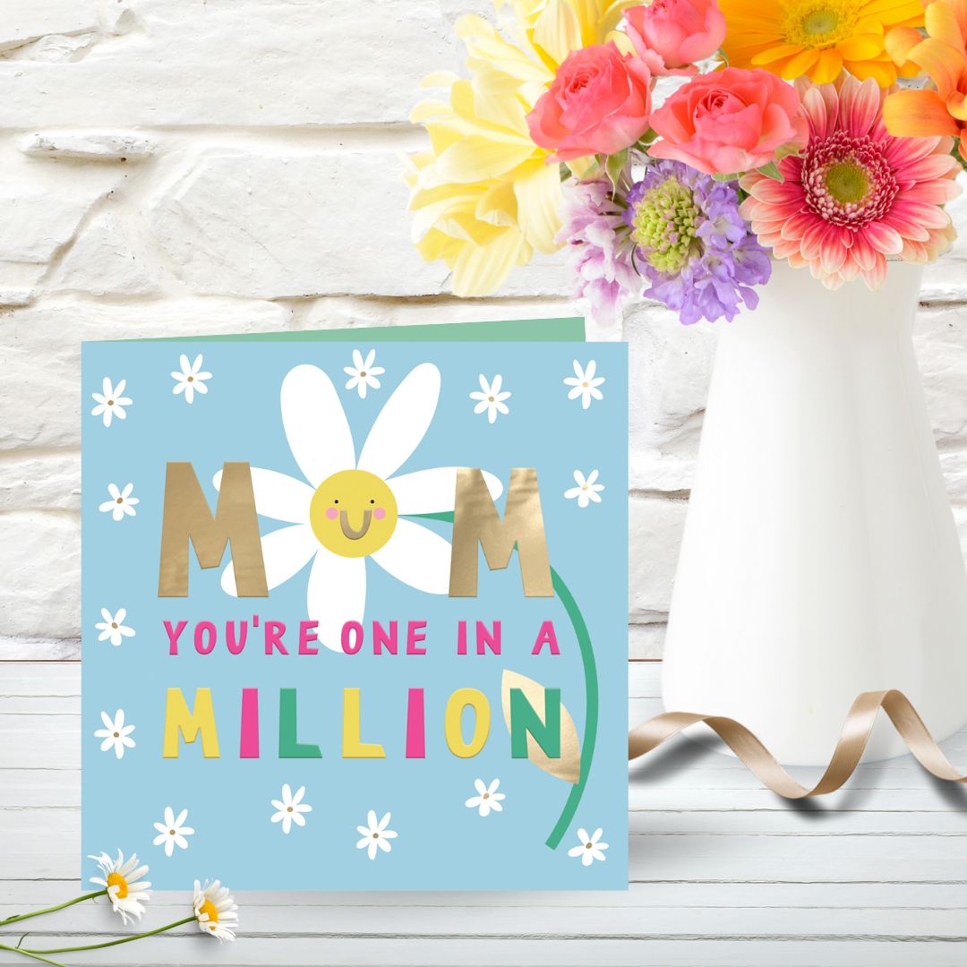 Wildflower Mum You're One In A Million Cute Daisy Contemporary Mother's Day Card