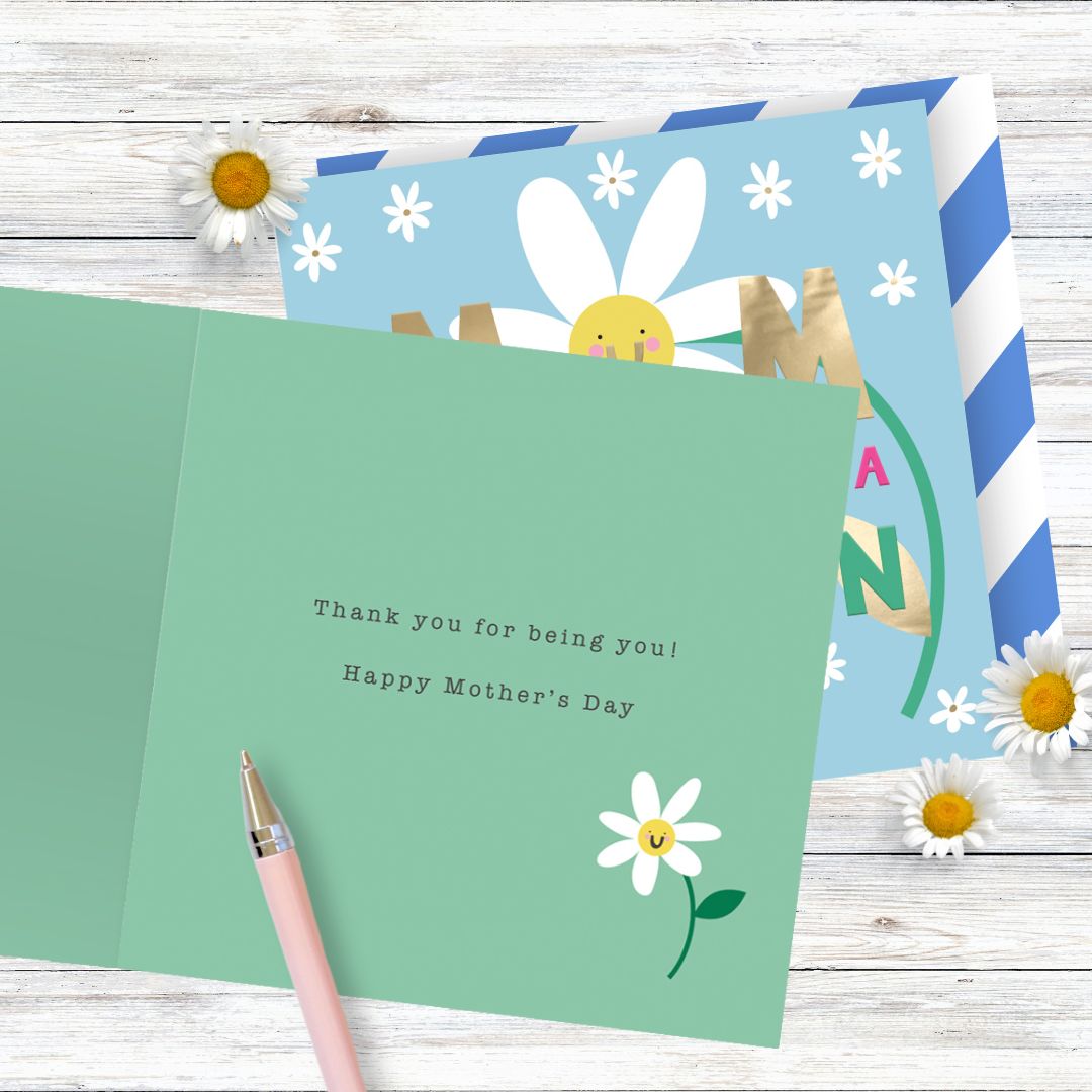 Wildflower Mum You're One In A Million Cute Daisy Contemporary Mother's Day Card