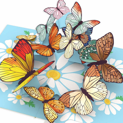 Origamo Pop-Up Greeting Card Butterflies Handmade Fold-Out 3D Any Occasion Cards