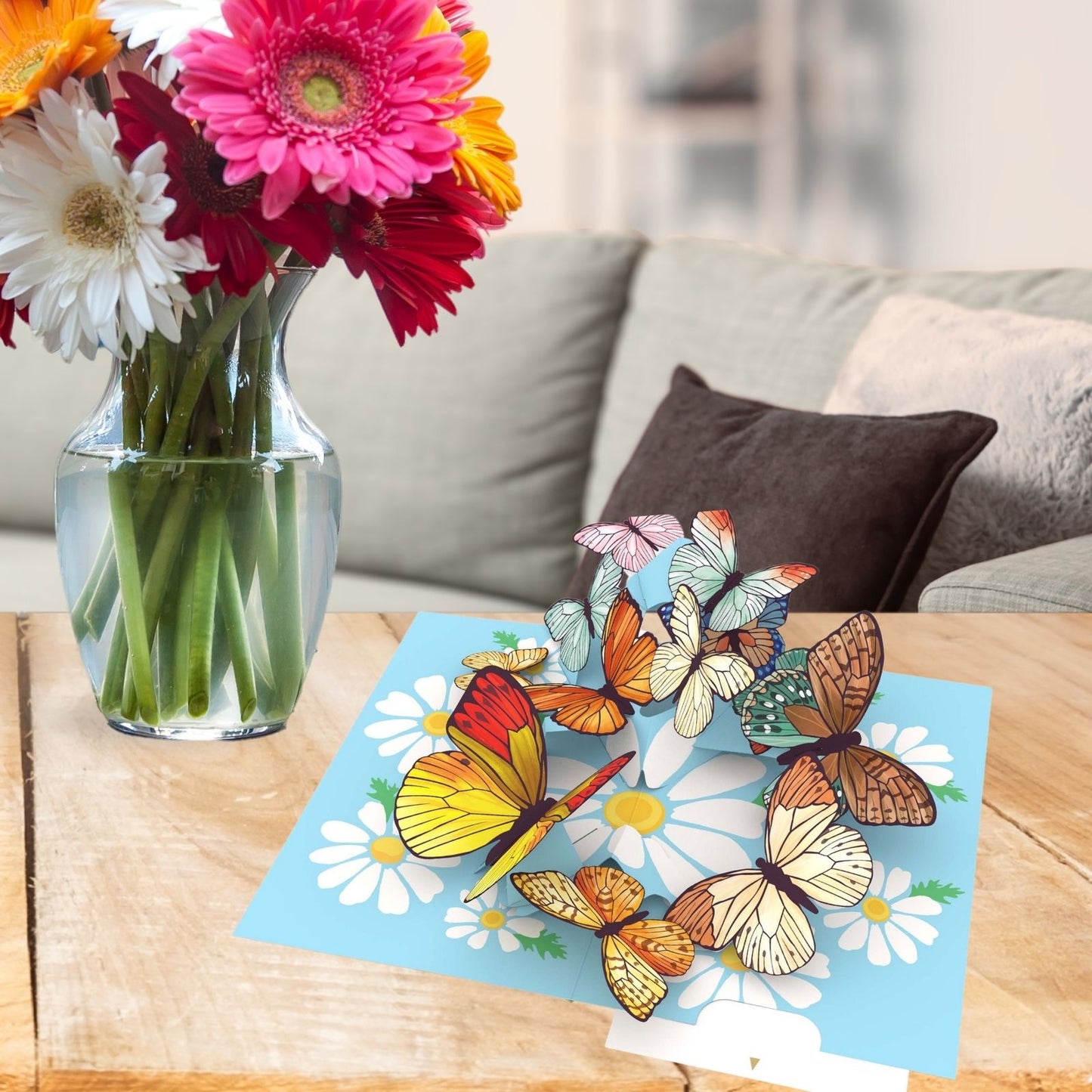 Origamo Pop-Up Greeting Card Butterflies Handmade Fold-Out 3D Any Occasion Cards