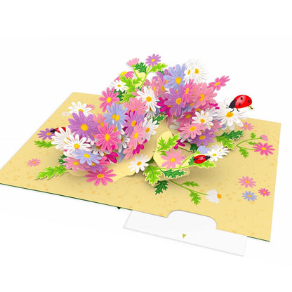 Origamo Pop-Up Greeting Card Wildflowers Handmade Fold-Out 3D Any Occasion Cards
