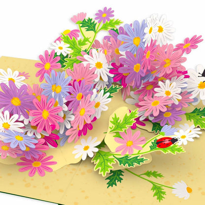 Origamo Pop-Up Greeting Card Wildflowers Handmade Fold-Out 3D Any Occasion Cards