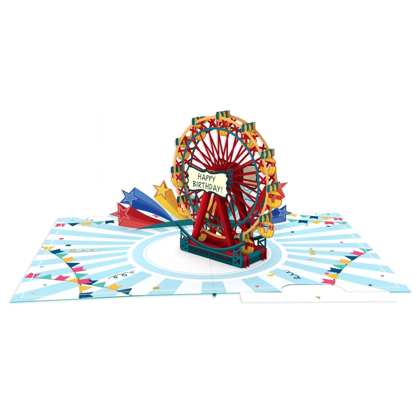 Origamo Pop-Up Birthday Greeting Card Ferris Wheel Handmade Fold-Out 3D Cards
