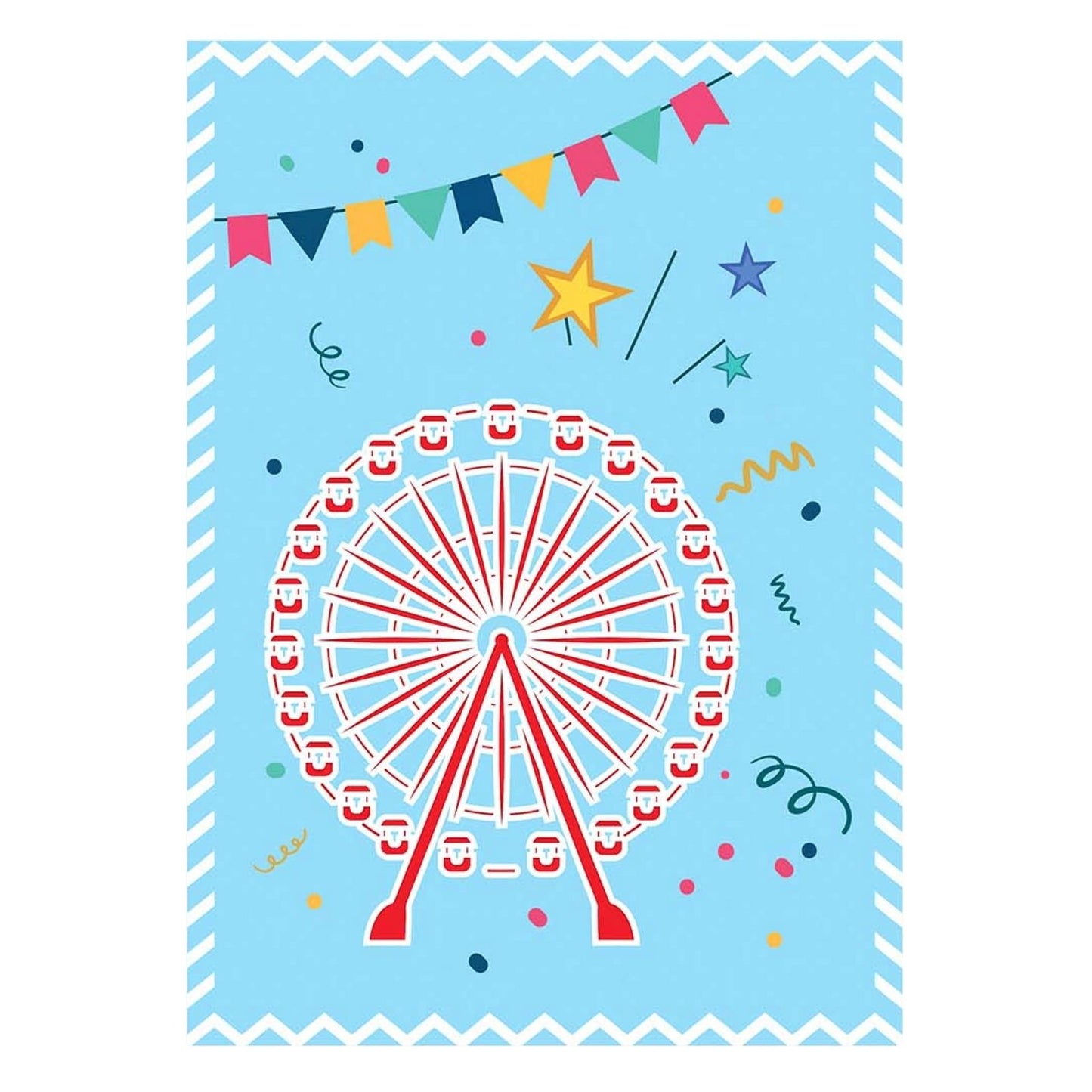 Origamo Pop-Up Birthday Greeting Card Ferris Wheel Handmade Fold-Out 3D Cards