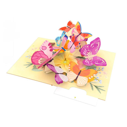 Origamo Pop-Up Greeting Card Butterflies Handmade Fold-Out 3D Celebration Cards