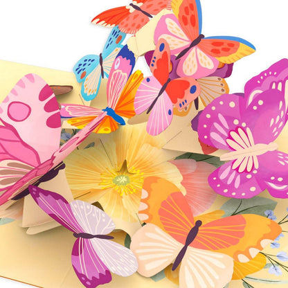 Origamo Pop-Up Greeting Card Butterflies Handmade Fold-Out 3D Celebration Cards