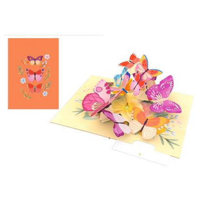 Origamo Pop-Up Greeting Card Butterflies Handmade Fold-Out 3D Celebration Cards