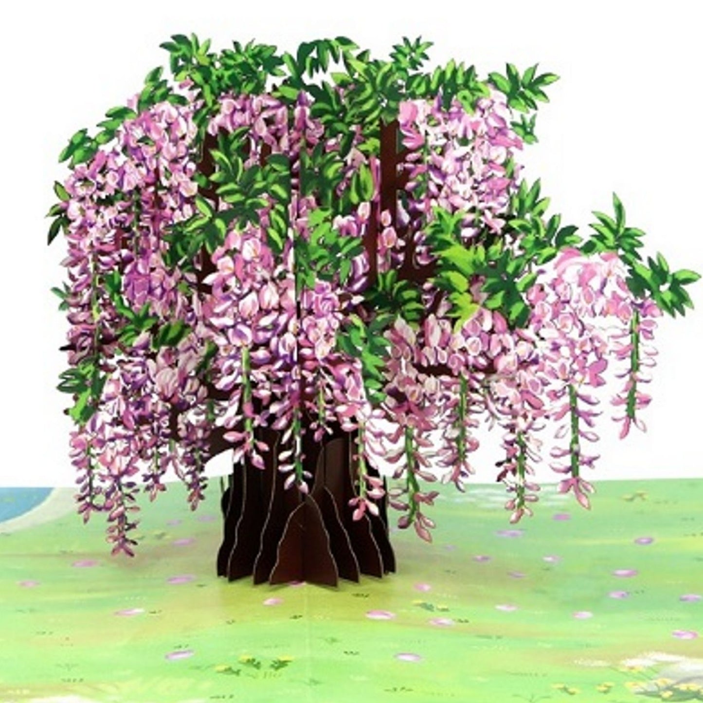 Origamo Pop-Up Greeting Card Wisteria Handmade Fold-Out 3D Any Occasion Cards
