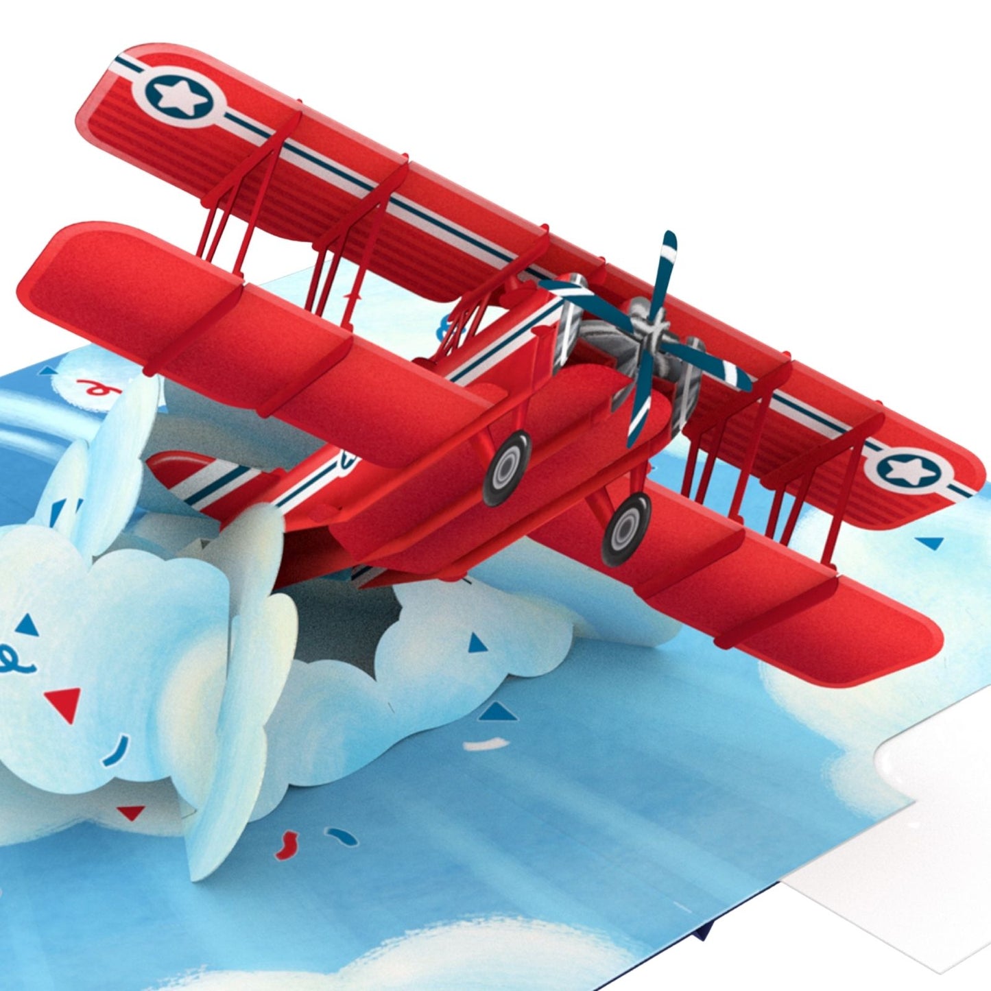 Origamo Pop-Up Greeting Card Airplane Handmade Fold-Out 3D Any Occasion Cards