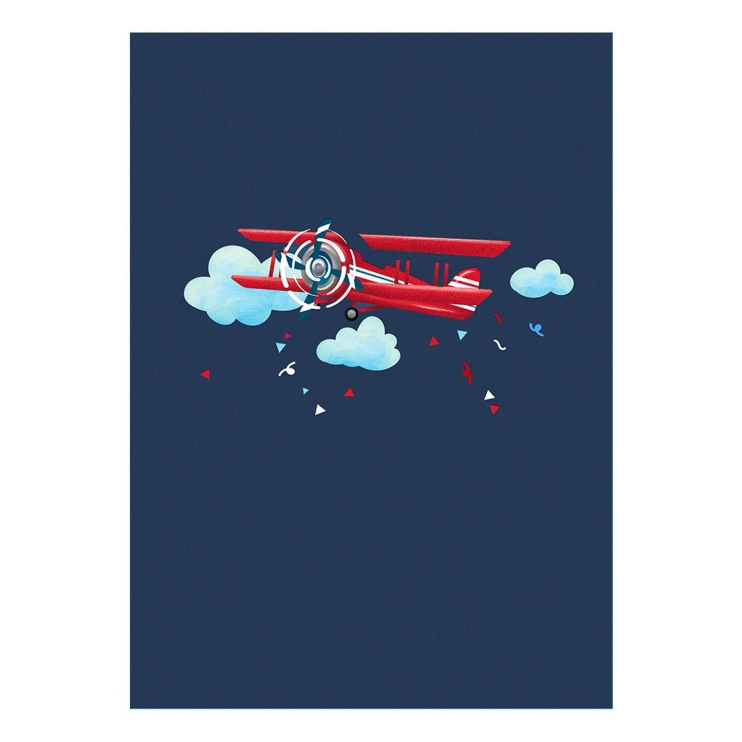 Origamo Pop-Up Greeting Card Airplane Handmade Fold-Out 3D Any Occasion Cards