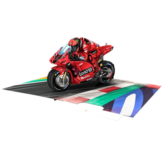 Origamo Pop-Up Greeting Card Motorbike Handmade Fold-Out 3D Any Occasion Cards