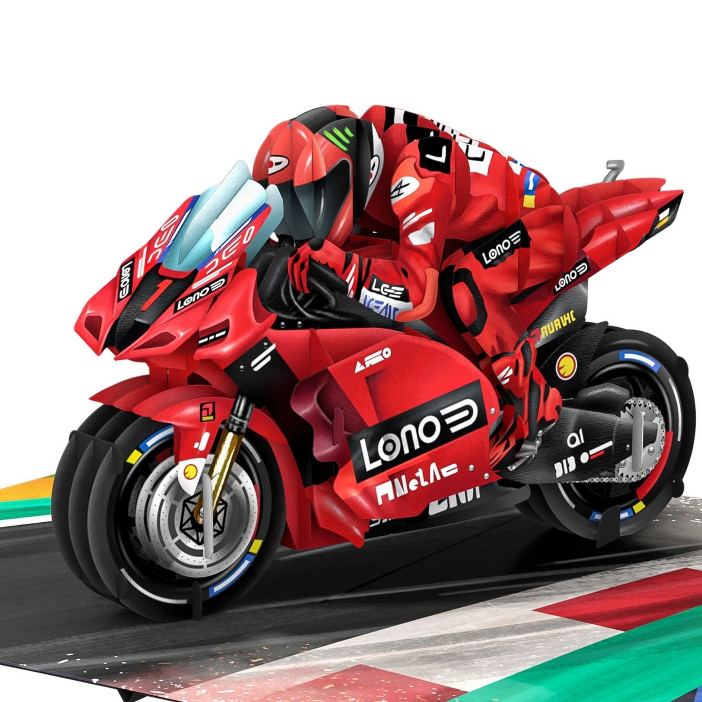Origamo Pop-Up Greeting Card Motorbike Handmade Fold-Out 3D Any Occasion Cards
