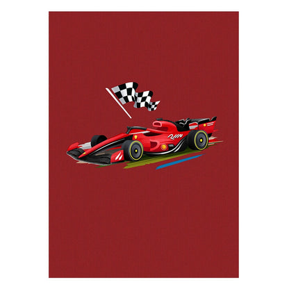 Origamo Pop-Up Greeting Card Racing Car Handmade Fold-Out 3D Any Occasion Cards