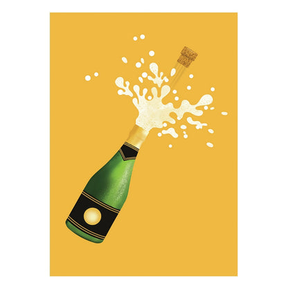 Origamo Pop-Up Greeting Card Celebration Champagne Handmade Fold-Out 3D Cards