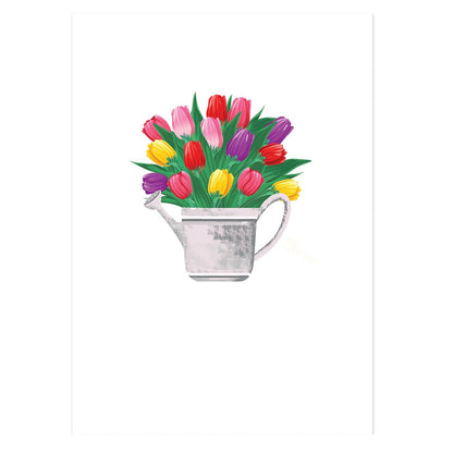 Origamo Pop-Up Greeting Card Tulip Bloom Handmade Fold-Out 3D Any Occasion Cards