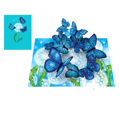 Origamo Pop-Up Greeting Card Butterfly Wish Handmade Fold-Out 3D Occasion Cards