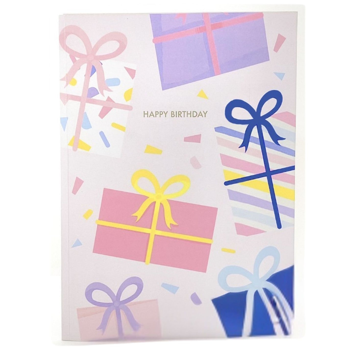 Origamo Pop-Up Birthday Card Wrapped Pink Presents Handmade Fold-Out 3D Cards