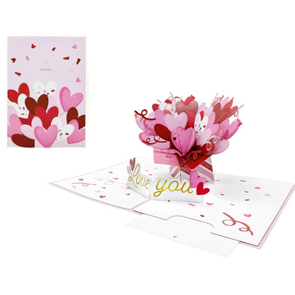 Origamo Pop-Up Greeting Card Love You Handmade Fold-Out 3D Any Occasion Cards