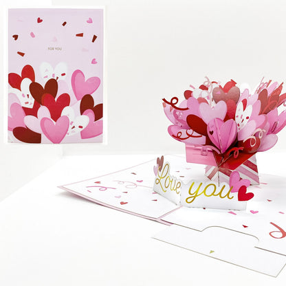 Origamo Pop-Up Greeting Card Love You Handmade Fold-Out 3D Any Occasion Cards