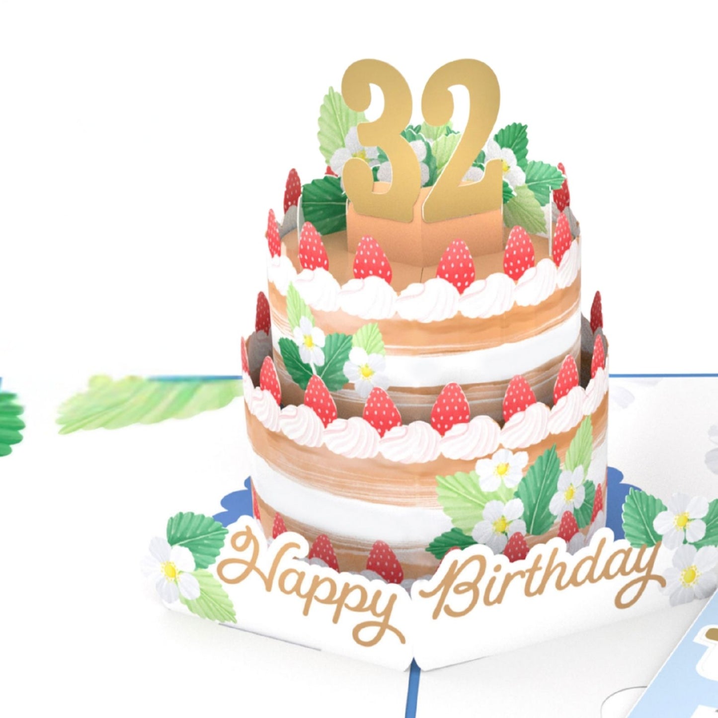 Origamo Pop-Up Birthday Card Cake With Numbers Any Age Handmade Fold-Out Cards