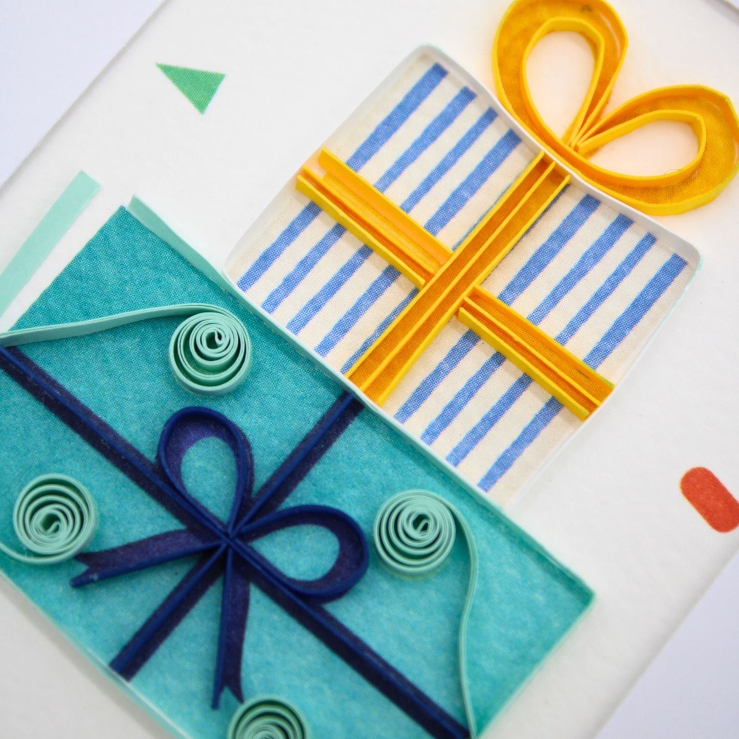 Origamo Wrapped Birthday Gifts Mini Quilled Handmade Greeting Card For Him