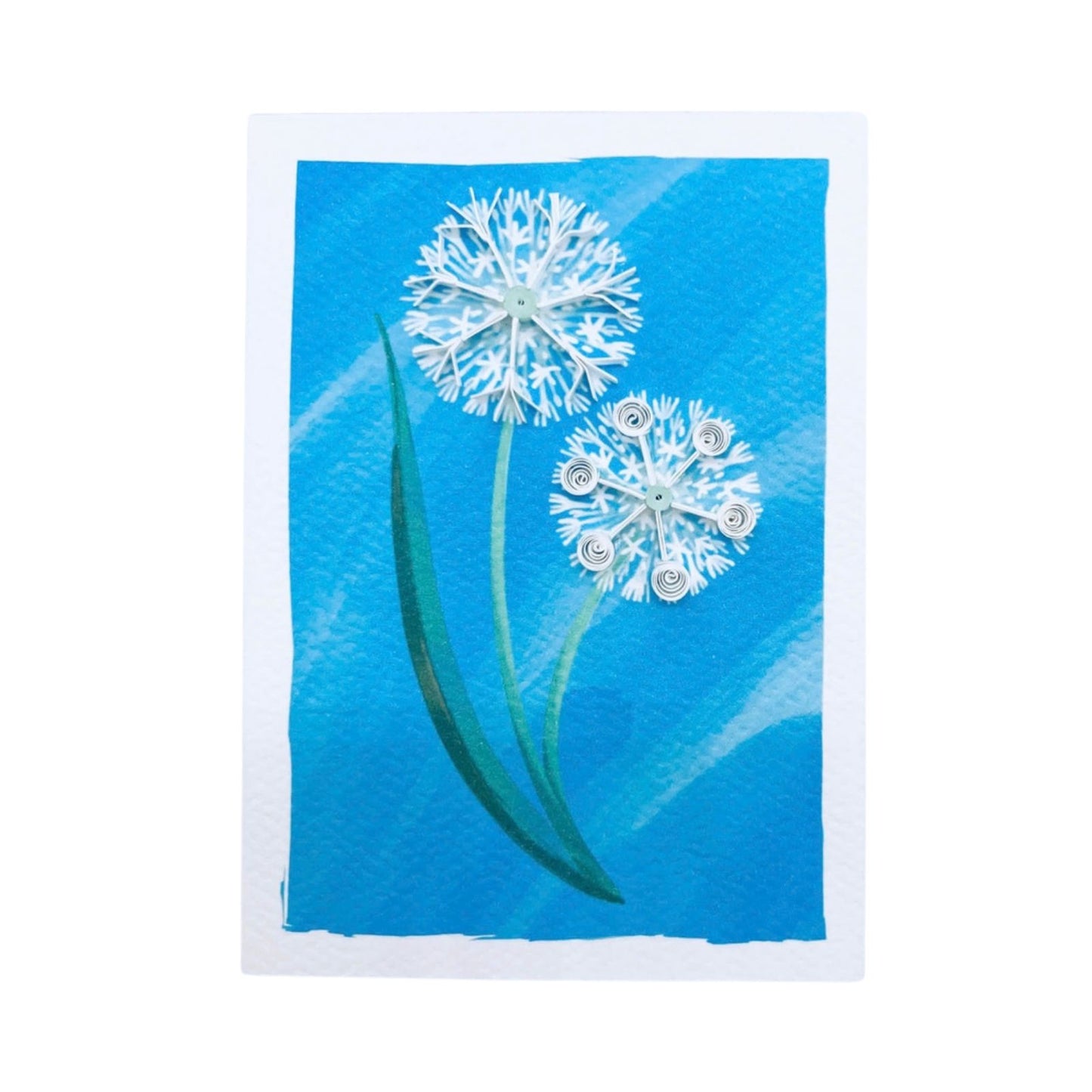 Origamo Dandelions Mini Quilled Handmade Greeting Card For Any Occasion