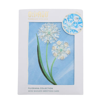 Origamo Dandelions Mini Quilled Handmade Greeting Card For Any Occasion