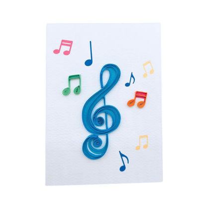 Origamo Musical Notes Mini Quilled Handmade Greeting Card For Any Occasion
