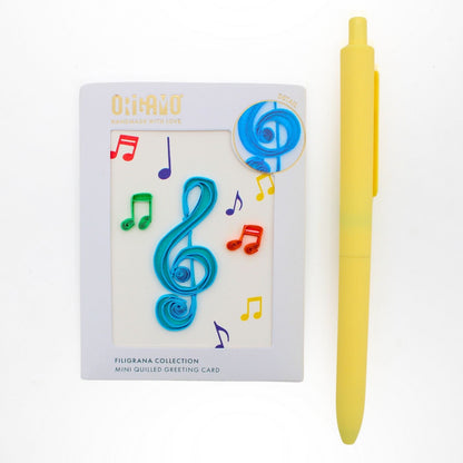 Origamo Musical Notes Mini Quilled Handmade Greeting Card For Any Occasion