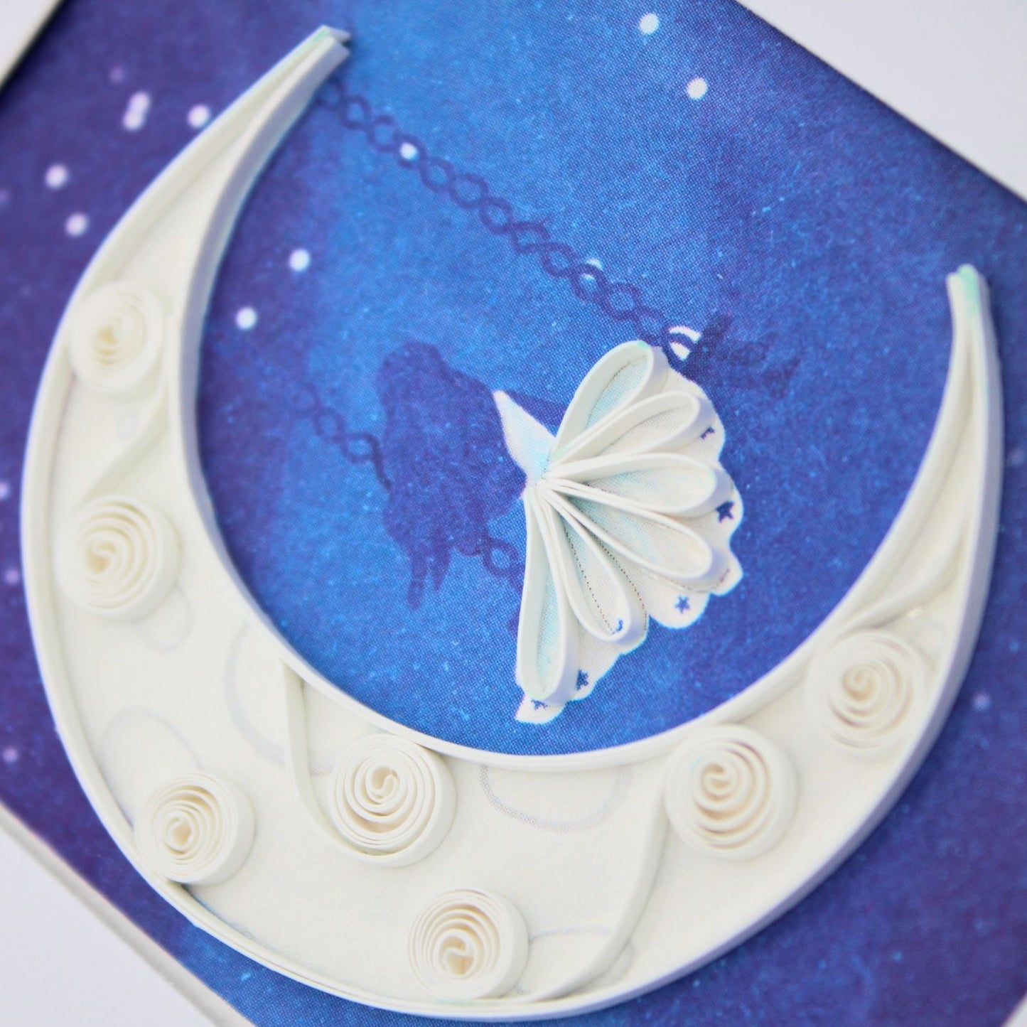 Origamo Dreaming Girl Mini Quilled Handmade Greeting Card For Any Occasion