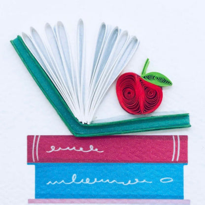 Origamo Reading Books Mini Quilled Handmade Greeting Card For Any Occasion