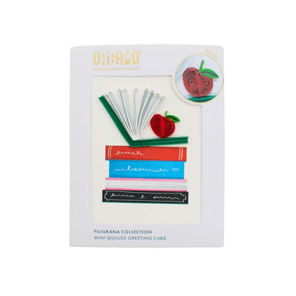 Origamo Reading Books Mini Quilled Handmade Greeting Card For Any Occasion