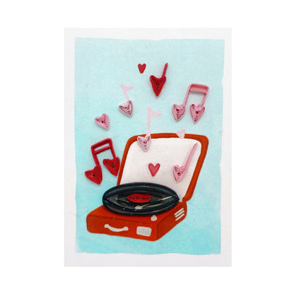 Origamo Love Music Mini Quilled Handmade Greeting Card For Any Occasion