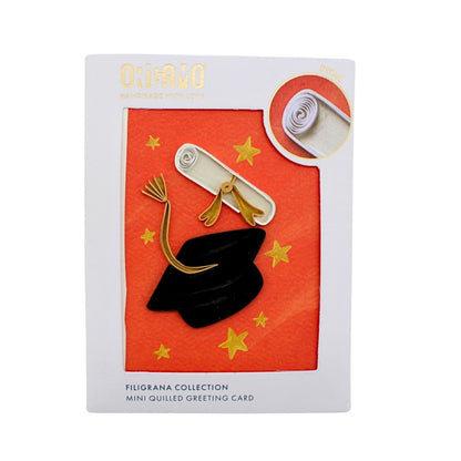 Origamo Graduation Congratulations Mini Quilled Handmade Greeting Card