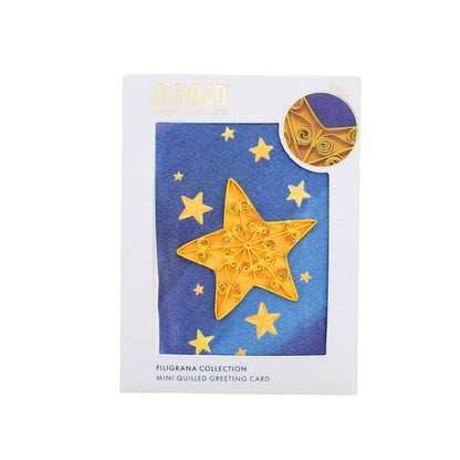 Origamo Twinkling Star Mini Quilled Handmade Greeting Card For Any Occasion