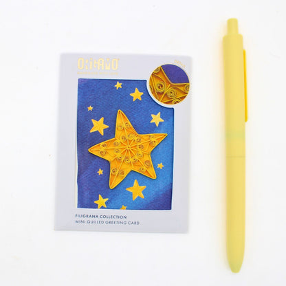 Origamo Twinkling Star Mini Quilled Handmade Greeting Card For Any Occasion