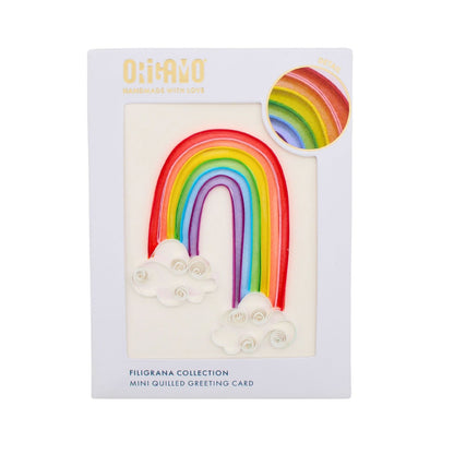 Origamo Rainbow Mini Quilled Handmade Greeting Card For Any Occasion