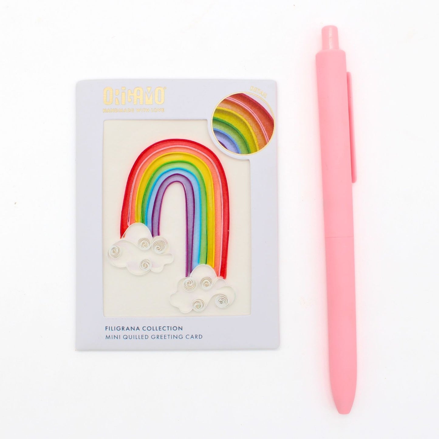Origamo Rainbow Mini Quilled Handmade Greeting Card For Any Occasion