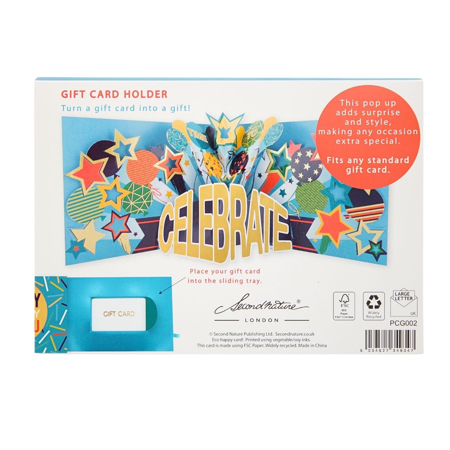 Pop Up Birthday Card With Gift Card Holder Birthday Balloon Card & Gift Idea