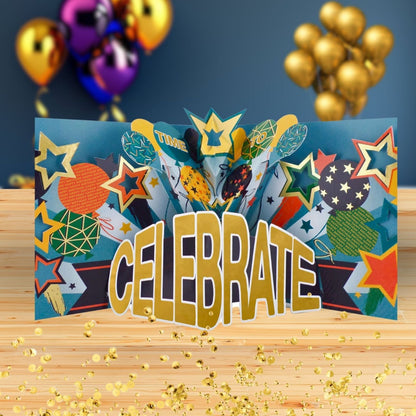 Pop Up Birthday Card With Gift Card Holder Birthday Balloon Card & Gift Idea