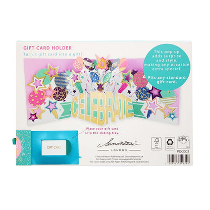 Pop Up Birthday Card With Gift Card Holder Party Time Card & Gift Idea