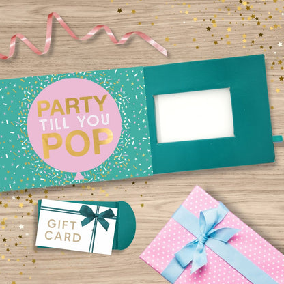 Pop Up Birthday Card With Gift Card Holder Party Time Card & Gift Idea