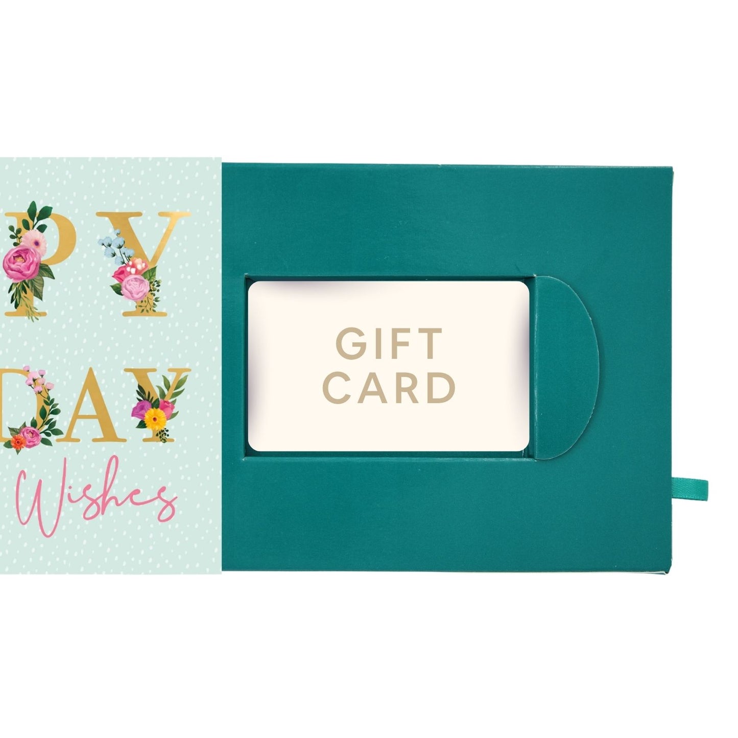 Pop Up Birthday Card With Gift Card Holder Floral Wishes Card & Gift Idea