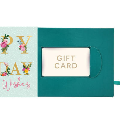 Pop Up Birthday Card With Gift Card Holder Floral Wishes Card & Gift Idea