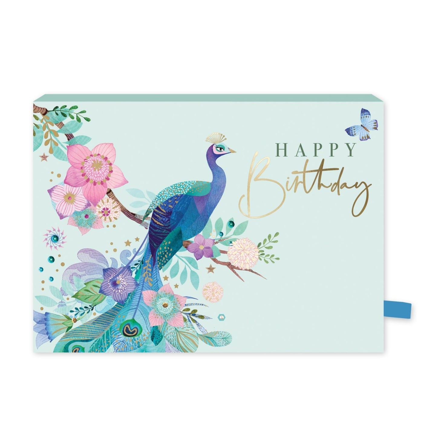 Pop Up Birthday Card With Gift Card Holder Pretty Peacock Card & Gift Idea