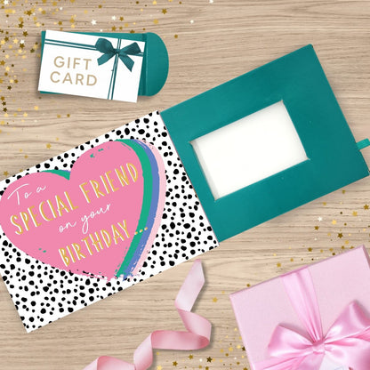 Pop Up Birthday Card With Gift Card Holder Special Friend Card & Gift Idea