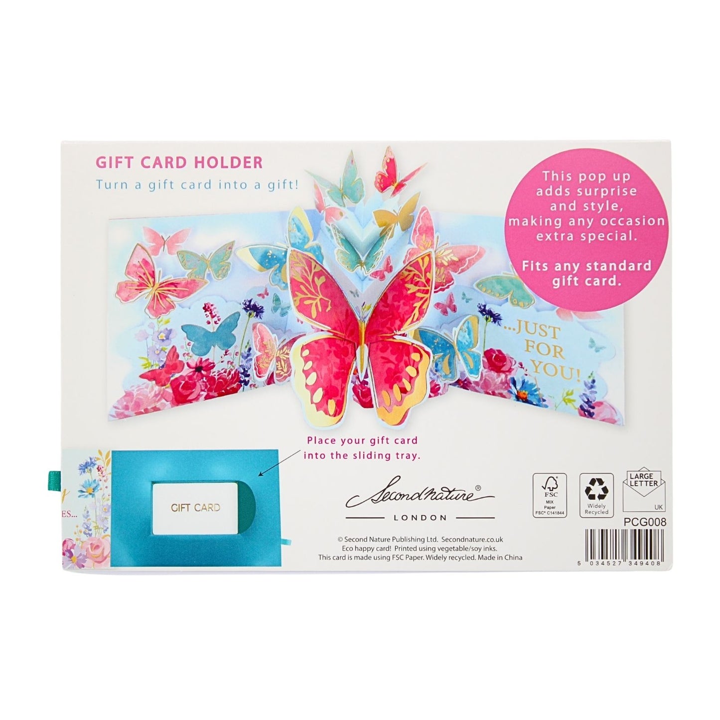 Pop Up Birthday Card With Gift Card Holder Beautiful Wishes Card & Gift Idea